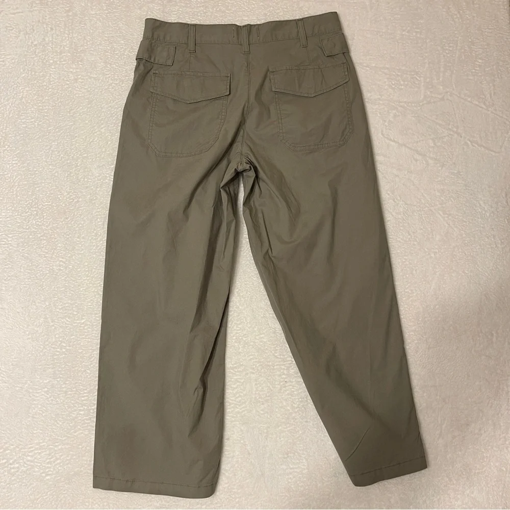 AGOLDE Daria High‎ Waist Crop Wide Leg Twill Utility Pant in Duffle Women's 28 - Picture 4 of 12